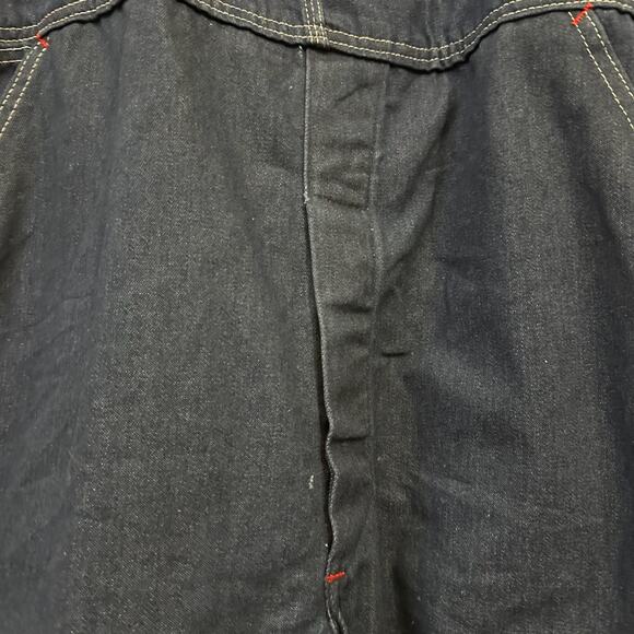 Vintage BIG MAC Square Bak Bib Overalls Blue USA Dungaree Carpenter - Picture 5 of 16